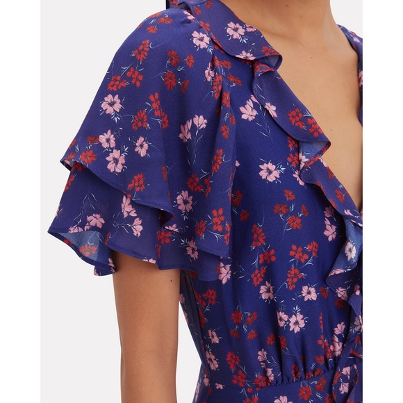 TALULAH The Yearning Ruffle Blue Midi Dress - Picture 6 of 16